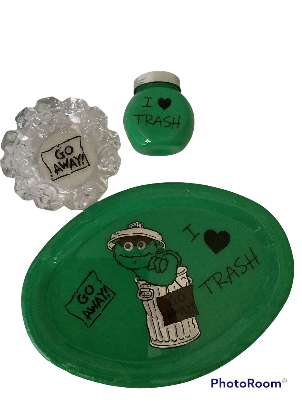 Oscar the grouch rolling tray set