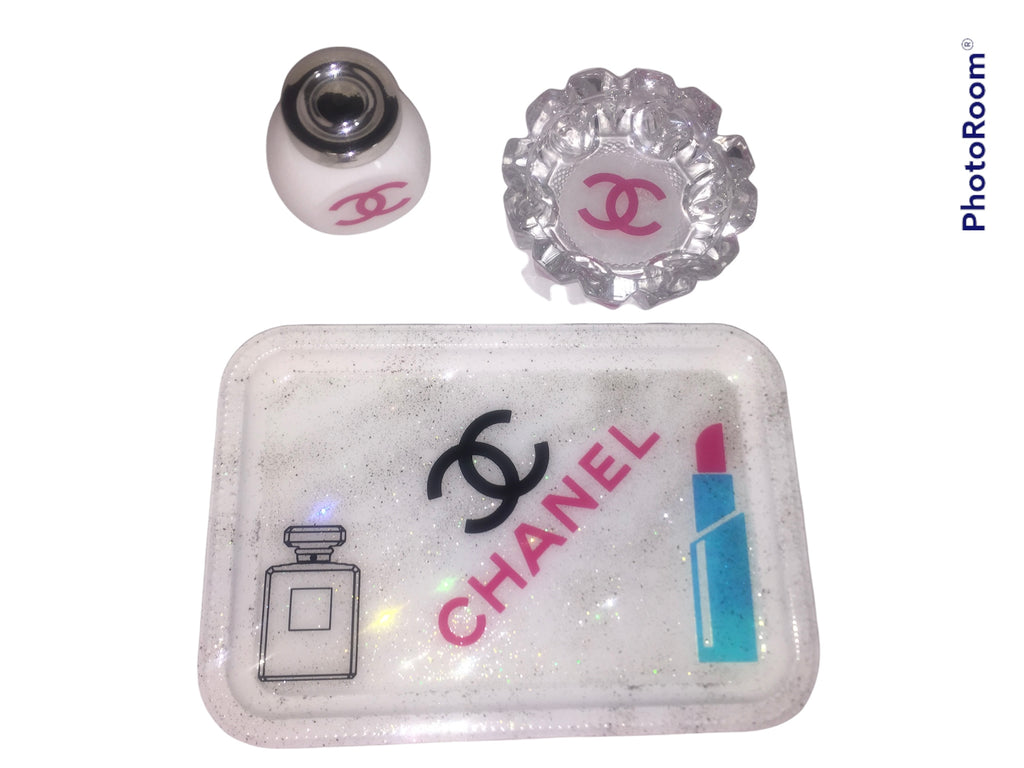 Chanel rolling tray set